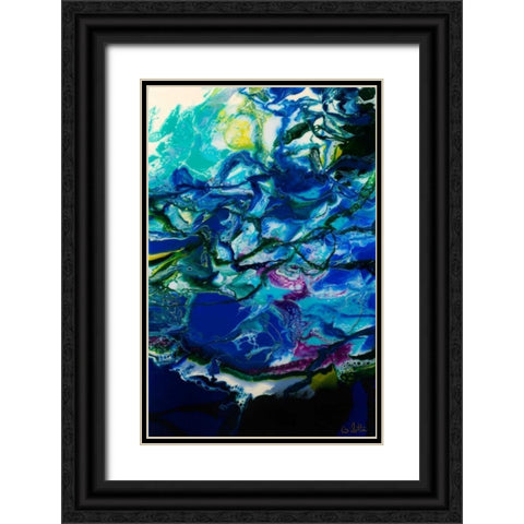 Moon Tide Black Ornate Wood Framed Art Print with Double Matting by Bilotta, Barbara