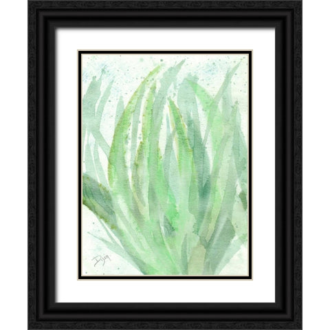 Into Green 1 Black Ornate Wood Framed Art Print with Double Matting by Dyer, Beverly