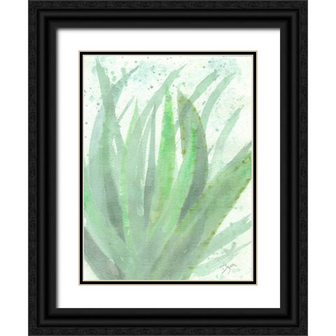 Into Green 2 Black Ornate Wood Framed Art Print with Double Matting by Dyer, Beverly