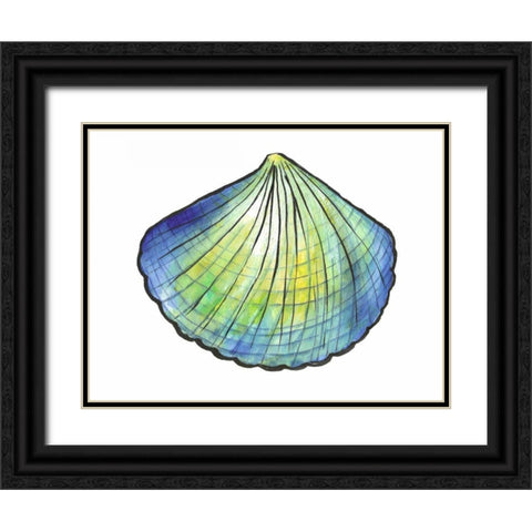 Underwater Shell 1 Black Ornate Wood Framed Art Print with Double Matting by Dyer, Beverly