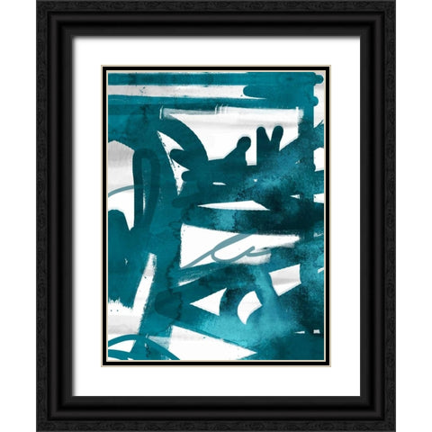 Blue Cynthia 1 Black Ornate Wood Framed Art Print with Double Matting by Alvarez, Cynthia