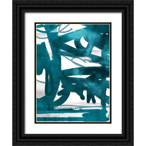 Blue Cynthia 2 Black Ornate Wood Framed Art Print with Double Matting by Alvarez, Cynthia