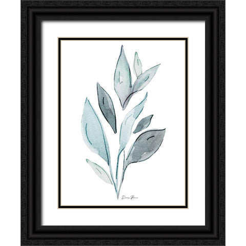Watercolor Botanical 2 Black Ornate Wood Framed Art Print with Double Matting by Brown, Denise