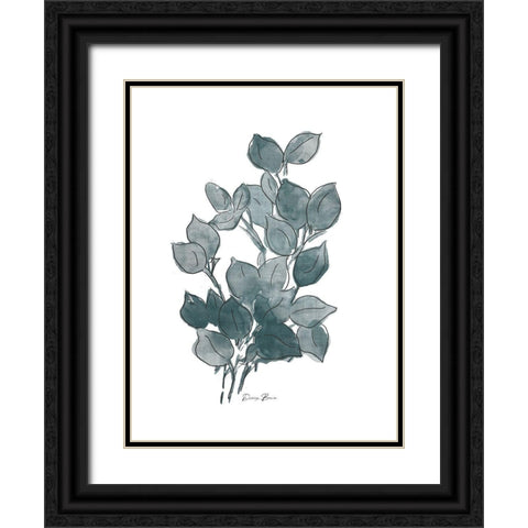 Outlined Stem 2 Black Ornate Wood Framed Art Print with Double Matting by Brown, Denise
