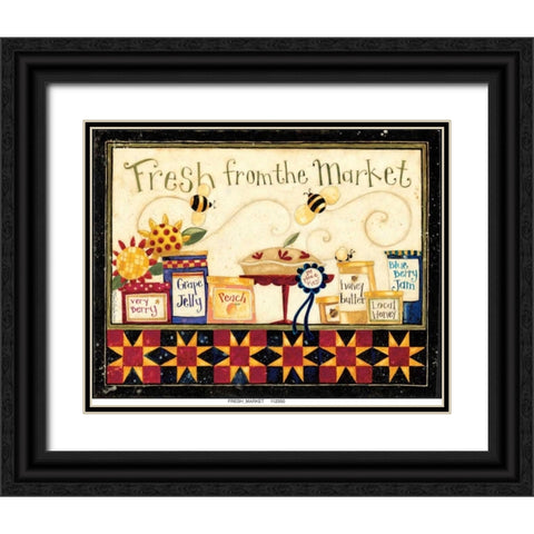 Fresh Market Black Ornate Wood Framed Art Print with Double Matting by DiPaolo, Dan