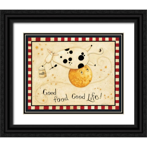Flying Cows Black Ornate Wood Framed Art Print with Double Matting by DiPaolo, Dan