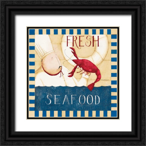Seafood Takeout Black Ornate Wood Framed Art Print with Double Matting by DiPaolo, Dan