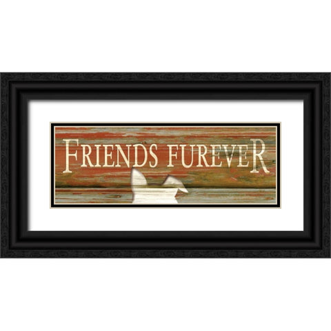 Friends Furever Black Ornate Wood Framed Art Print with Double Matting by Stimson, Diane