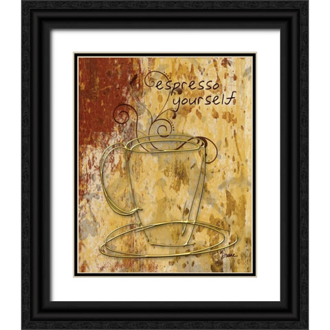 Espresso Yourself Black Ornate Wood Framed Art Print with Double Matting by Stimson, Diane