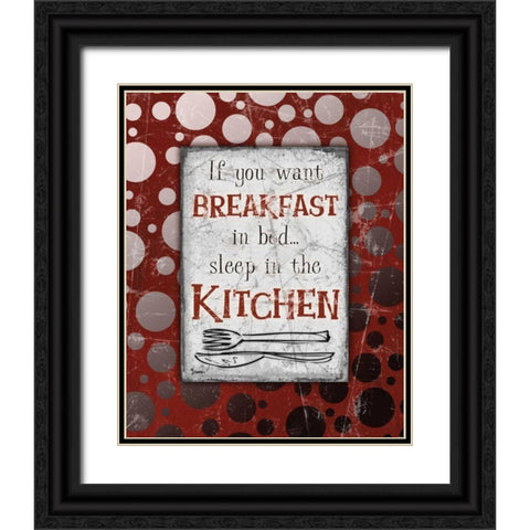 Breakfast Kitchen Gray Black Ornate Wood Framed Art Print with Double Matting by Stimson, Diane