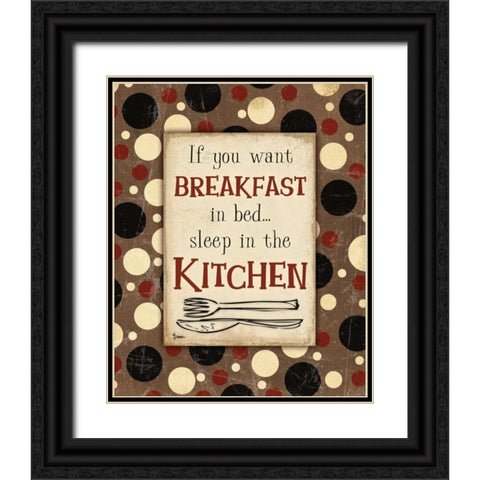Breakfast Kitchen Brown Black Ornate Wood Framed Art Print with Double Matting by Stimson, Diane