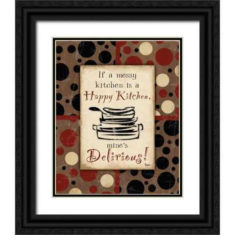 Kitchen Delirious Brown Black Ornate Wood Framed Art Print with Double Matting by Stimson, Diane
