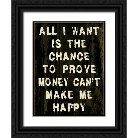 Money Black Ornate Wood Framed Art Print with Double Matting by Stimson, Diane