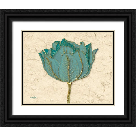 Tulip 1 Black Ornate Wood Framed Art Print with Double Matting by Stimson, Diane