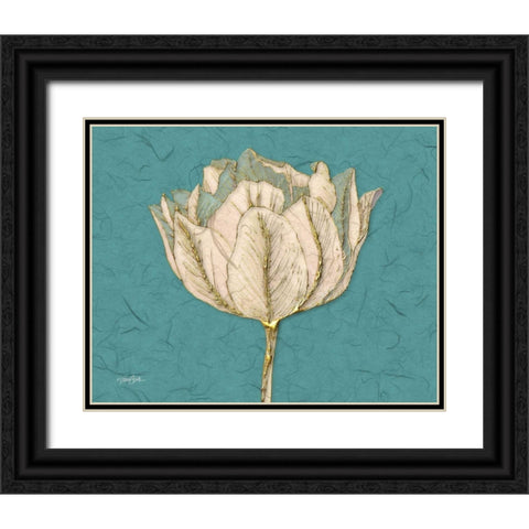 Tulip 1 Black Ornate Wood Framed Art Print with Double Matting by Stimson, Diane