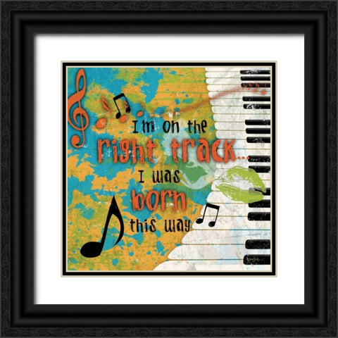 Born This Way Black Ornate Wood Framed Art Print with Double Matting by Stimson, Diane