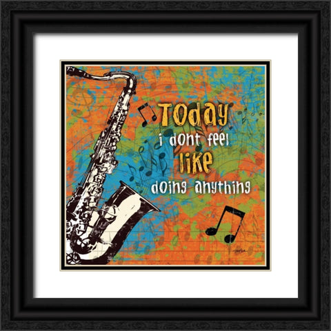 Dont Feel Like Black Ornate Wood Framed Art Print with Double Matting by Stimson, Diane