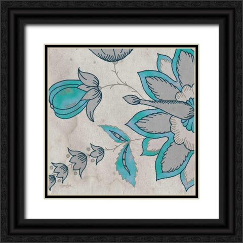 Blue Steel Y Black Ornate Wood Framed Art Print with Double Matting by Stimson, Diane