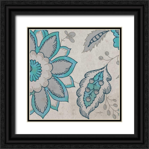 Blue Steel Z Black Ornate Wood Framed Art Print with Double Matting by Stimson, Diane