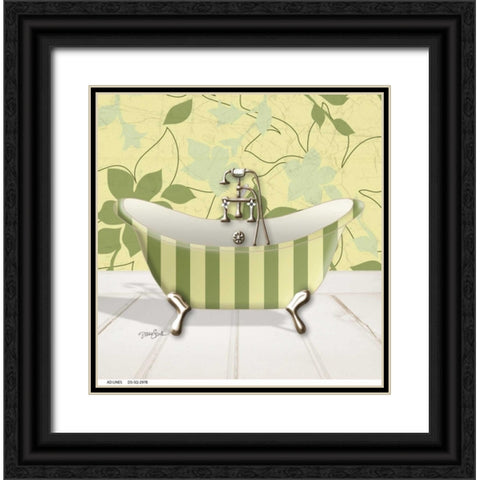 Fleur Tub 2 Black Ornate Wood Framed Art Print with Double Matting by Stimson, Diane