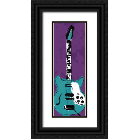 Electric Guitar B2 Black Ornate Wood Framed Art Print with Double Matting by Rodriquez Jr, Enrique
