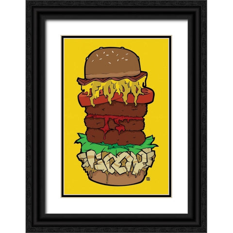 Food Is Good Black Ornate Wood Framed Art Print with Double Matting by Rodriquez Jr, Enrique