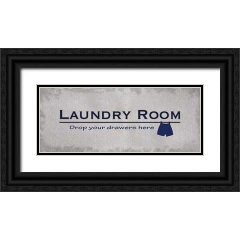 Laundry Room Drawers Black Ornate Wood Framed Art Print with Double Matting by Gibbons, Lauren