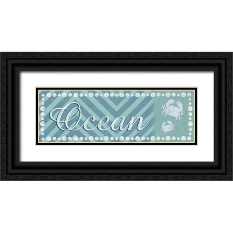 Ocean Crabs Black Ornate Wood Framed Art Print with Double Matting by Gibbons, Lauren