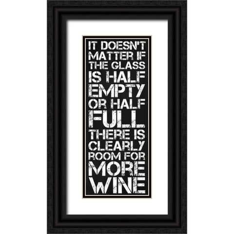 More Wine Black Ornate Wood Framed Art Print with Double Matting by Gibbons, Lauren