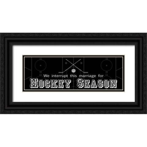 Man Cave Hockey Black Ornate Wood Framed Art Print with Double Matting by Gibbons, Lauren
