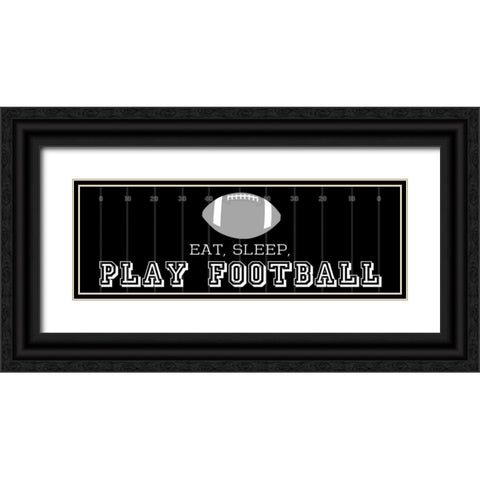 Man Cave Football 2 Black Ornate Wood Framed Art Print with Double Matting by Gibbons, Lauren