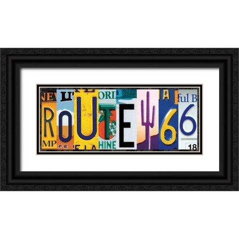 Route 66 Black Ornate Wood Framed Art Print with Double Matting by Gibbons, Lauren