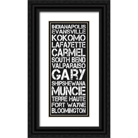 Indiana Black Ornate Wood Framed Art Print with Double Matting by Gibbons, Lauren