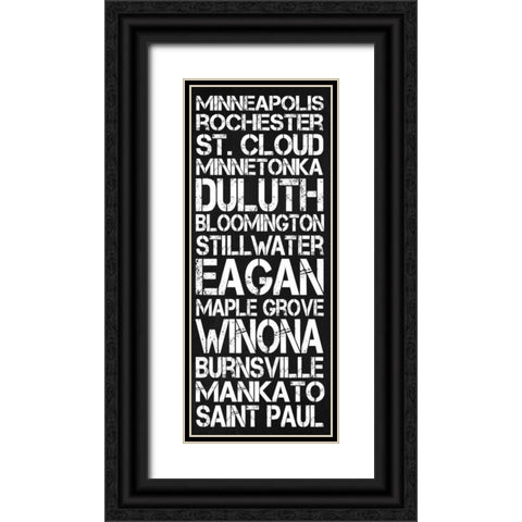 Minnesota Black Ornate Wood Framed Art Print with Double Matting by Gibbons, Lauren