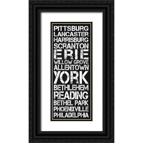 Pennsylvania Black Ornate Wood Framed Art Print with Double Matting by Gibbons, Lauren