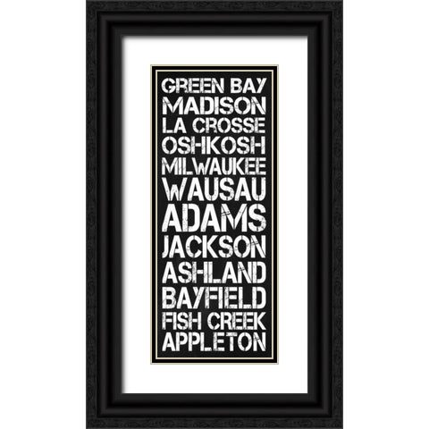 Wisconsin Black Ornate Wood Framed Art Print with Double Matting by Gibbons, Lauren