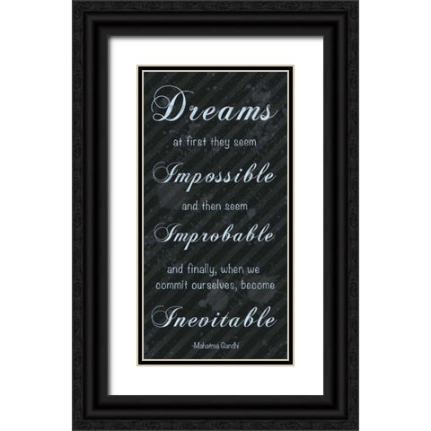 Blue Gandhi Black Ornate Wood Framed Art Print with Double Matting by Gibbons, Lauren