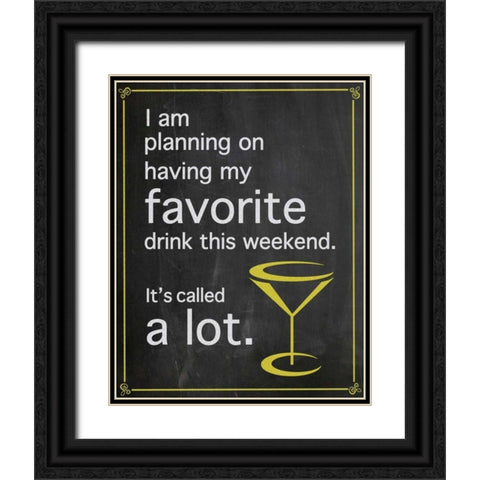 Favorite Drink Black Ornate Wood Framed Art Print with Double Matting by Gibbons, Lauren