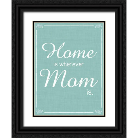 Home Aqua Black Ornate Wood Framed Art Print with Double Matting by Gibbons, Lauren