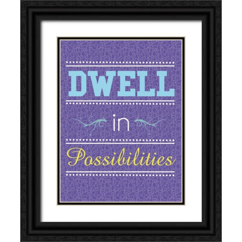 Dwell Black Ornate Wood Framed Art Print with Double Matting by Gibbons, Lauren
