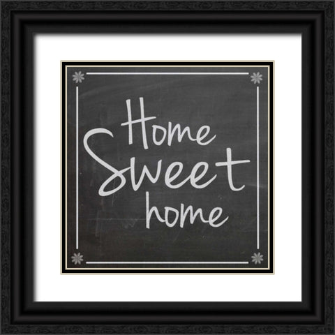 Home Sweet Home Black Ornate Wood Framed Art Print with Double Matting by Gibbons, Lauren