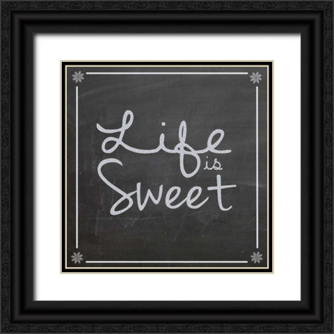 Life is Sweet Black Ornate Wood Framed Art Print with Double Matting by Gibbons, Lauren