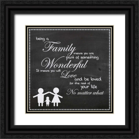 Family Chalk White Black Ornate Wood Framed Art Print with Double Matting by Gibbons, Lauren