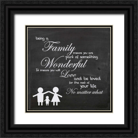 Family Chalk White NB Black Ornate Wood Framed Art Print with Double Matting by Gibbons, Lauren