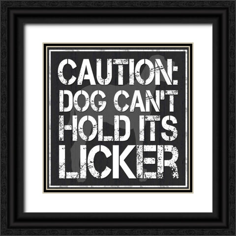 Dog Licker 2 Black Ornate Wood Framed Art Print with Double Matting by Gibbons, Lauren