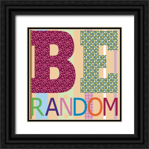 Be Random Black Ornate Wood Framed Art Print with Double Matting by Gibbons, Lauren