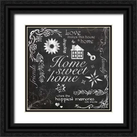 Home Chalk Black Ornate Wood Framed Art Print with Double Matting by Gibbons, Lauren
