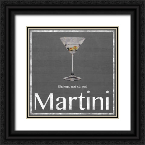 Martini Black Ornate Wood Framed Art Print with Double Matting by Gibbons, Lauren