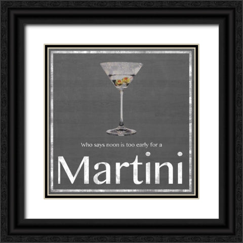 Martini 2 Black Ornate Wood Framed Art Print with Double Matting by Gibbons, Lauren