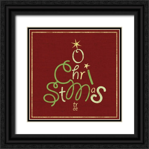 O Christmas Black Ornate Wood Framed Art Print with Double Matting by Gibbons, Lauren